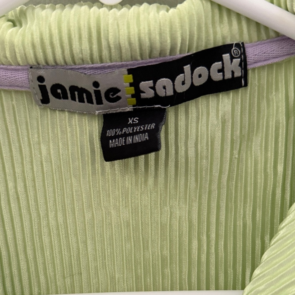 Jamie Sadock Lime and Black Long Sleeve Top - Picture 2 of 3